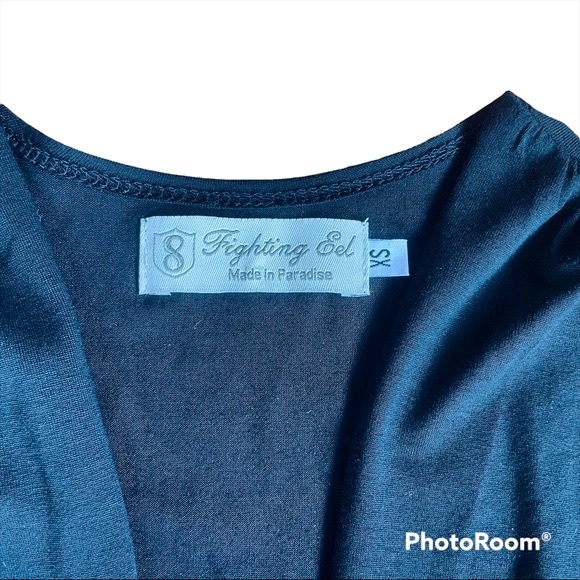 Fighting Eel Hawaii Little Black Dress Lo Cut Neckline Body conscious style - Picture 2 of 7